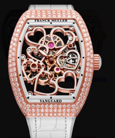 Franck Muller Vanguard Lady Heart Skeleton Replica Watch Cheap Price V 38 S6 SQT HEART D (BC)